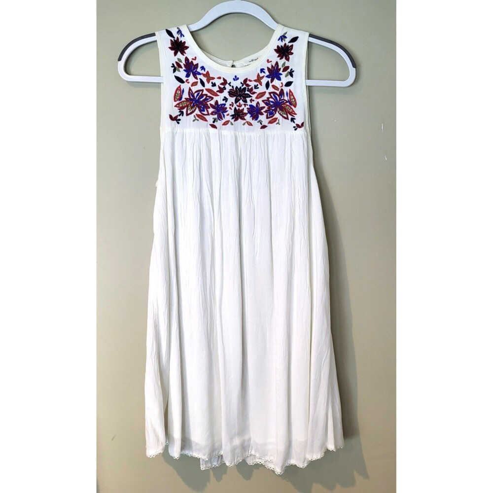 Aritzia Wilfred Allier Swing Dress Sz XS Floral Embroidery Boho